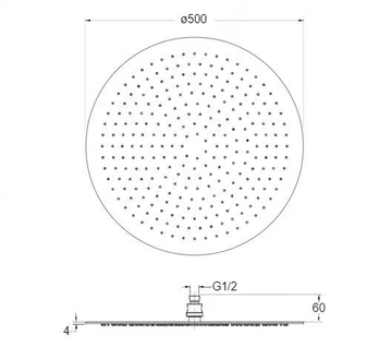 SANDWICH CRIPD003 - Ceiling mounted overhead shower with anti-lime system by CRISTINA Rubinetterie - view 3